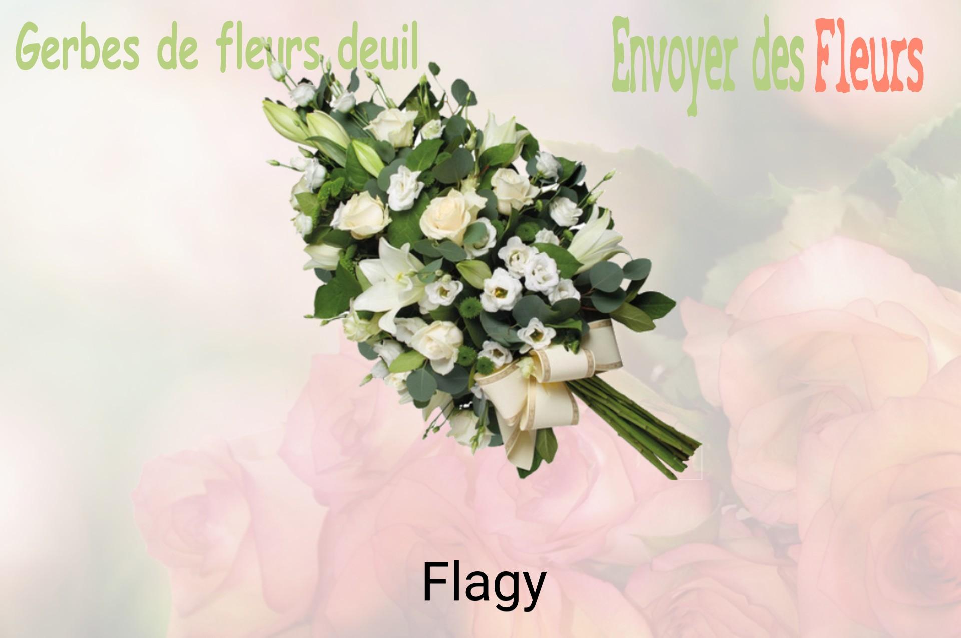 Gerbe de fleurs de deuil livrée à Flagy